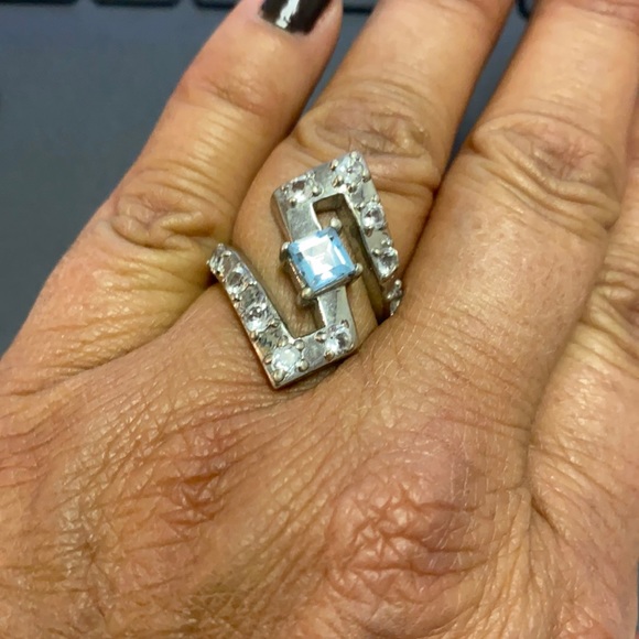 Jewelry - Aquamarine sterling silver ring